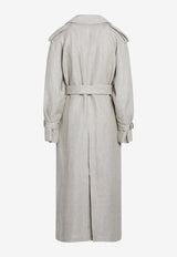Max Mara Pedaggi Double-Breasted Duster Coat Sand MXSPEDAGGICO/S_MAXM-002