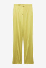 Valentino Silk Straight-Leg Pants Yellow 8B0RB786A8H/S_VALE-V72