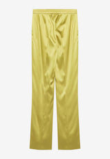 Valentino Silk Straight-Leg Pants Yellow 8B0RB786A8H/S_VALE-V72