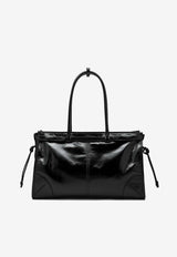 Prada Large Bonnie Leather Shoulder Bag Black 1BA433MOO2CYR/T_PRADA-F0002