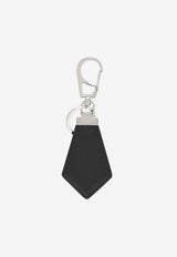Prada Saffiano Leather  and Metal Logo Keychain Black 2PP041053/T_PRADA-F0002