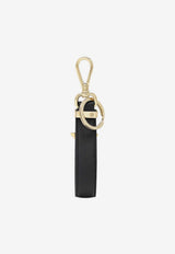 Prada Saffiano Leather Triangle Keyring Black 1PP185053/T_PRADA-F0002