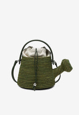 Loewe Raffia Calfskin Bucket Bag Green A223WCKX01NF/S_LOEW-4100