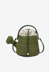 Loewe Raffia Calfskin Bucket Bag Green A223WCKX01NF/S_LOEW-4100