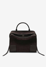 Loewe Large Amazona 180 Suede Top Handle Bag Brown A039ASRX03SUE/S_LOEW-0018