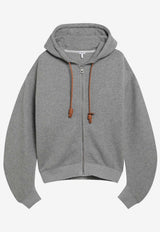 Loewe Zip-Up Hooded Sweatshirt Gray S359Y25X63CO/T_LOEW-1120