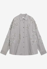 Dries Van Noten Oversized Sequined Shirt Gray 107593309/S_DRVNO-800