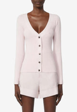 Max Mara Gioiosa Ribbed Knit Cardigan Pink 2611361041650MXMGIOI_015