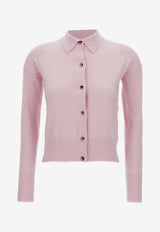 Max Mara Medeola Wool-Blend Buttoned Cardigan Pink 2611341061650MXMMEDE_014