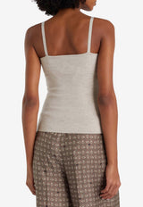 Max Mara Epica Wool-Blend Sleeveless Top Powder 2611361181650MXMEPIC_002