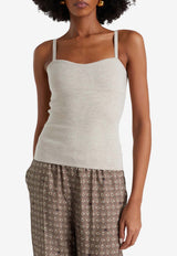 Max Mara Epica Wool-Blend Sleeveless Top Powder 2611361181650MXMEPIC_002