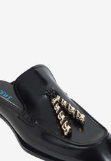 Edge Brushed Leather Flat Mules