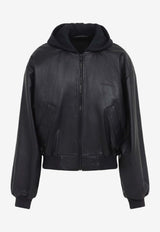 Salon De Couture Print Leather Jacket