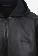Salon De Couture Print Leather Jacket
