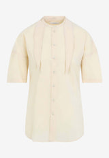 Scarf Buttoned Blouse