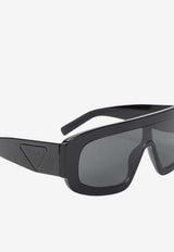 Triangle Logo Mask Sunglasses