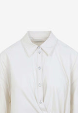 Straight Collar Twisted Shirt