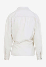 Straight Collar Twisted Shirt