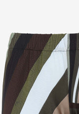 Iride Print Straight-Leg Pants