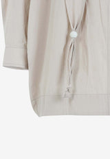 V-neck Scarf Blouse