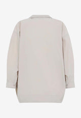 V-neck Scarf Blouse