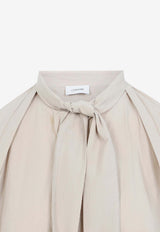 V-neck Scarf Blouse
