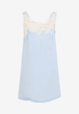 Lace-Trimmed Mini Dress