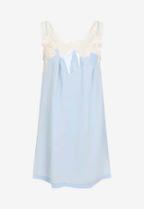 Lace-Trimmed Mini Dress