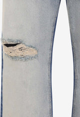 Straight-Leg Distressed Jeans