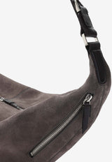 Quiver Clip Suede Shoulder Bag
