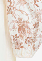 Indra Plunge Floral Midi Dress
