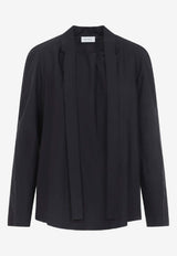 Ascot Scarf Panel Blouse