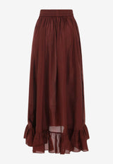 Aster Silk Long Skirt