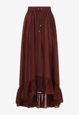 Aster Silk Long Skirt