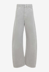 Logo Patch Curved-Leg Pants