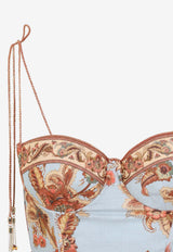 Aster Corset Floral Midi Dress