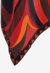 Fari Print Halterneck Midi Satin Dress
