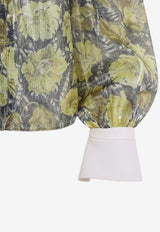 Après L’hiver Poppies Print Lurex Blouse