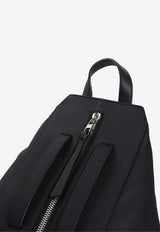 Convertible Zip-Up Leather Backpack