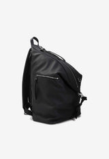 Convertible Zip-Up Leather Backpack