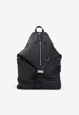 Convertible Zip-Up Leather Backpack