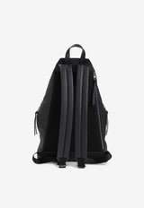 Convertible Zip-Up Leather Backpack