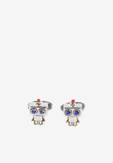 Robot Striped Cufflinks