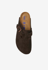 Birkenstock Boston Suede Clogs Brown 660463 0-MOCCA