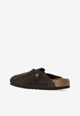 Birkenstock Boston Suede Clogs Brown 660463 0-MOCCA
