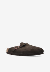 Birkenstock Boston Suede Clogs Brown 660463 0-MOCCA