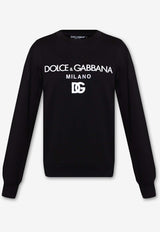 Dolce & Gabbana Embroidered Logo Sweatshirt Black G9WI3Z FU7DU-N0000