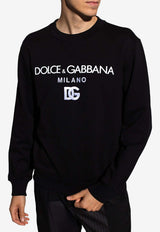 Dolce & Gabbana Embroidered Logo Sweatshirt Black G9WI3Z FU7DU-N0000