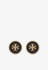 Tory Burch Kira Enamel Stud Earrings Black 90547 0-720