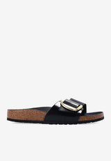 Birkenstock Madrid Big Buckle Patent Leather Slides Black 1022650 0-BLACK